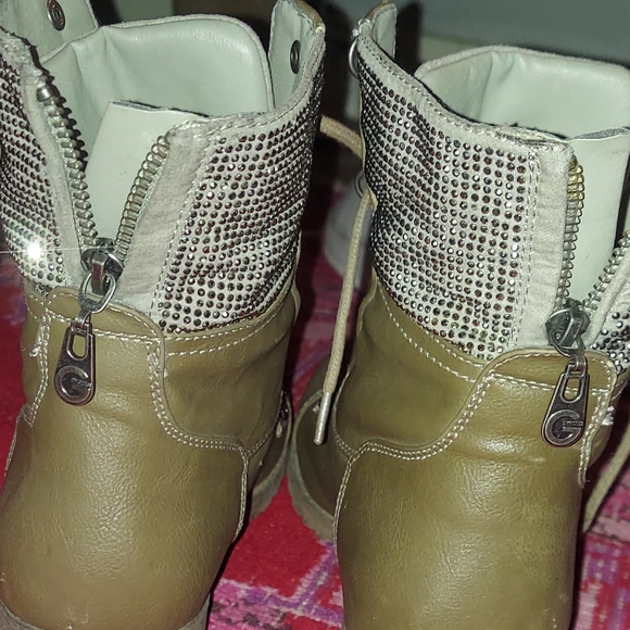 Guess Sparkly Combat Boots Size 8 - Picture 7 of 9